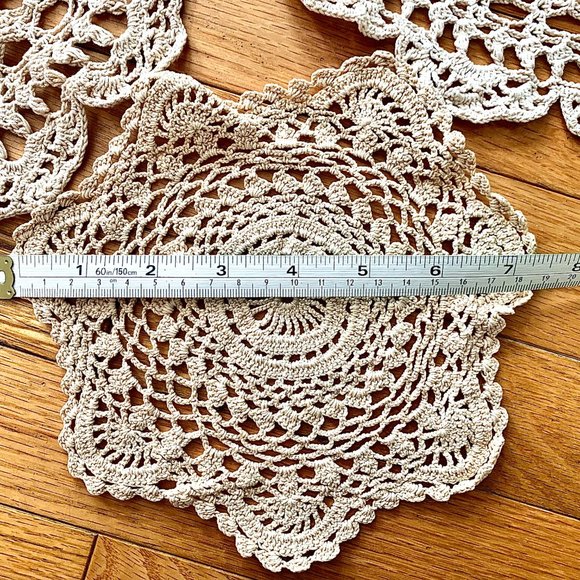 Crochet Cotton Sofa Table Cover Lace Doilies - Five (5) - Picture 6 of 7